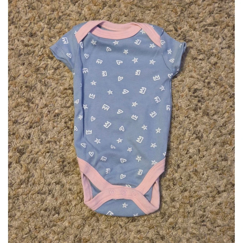 Bundle Of 5 Bodysuits Baby Size 0-3 Months Carters/Kidgets/Gerber
